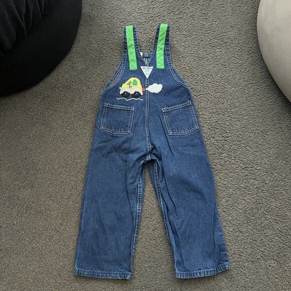 Vintage OshKosh B’Gosh Embroidered “Mathew” & Cars Overalls - Picture 7 of 8